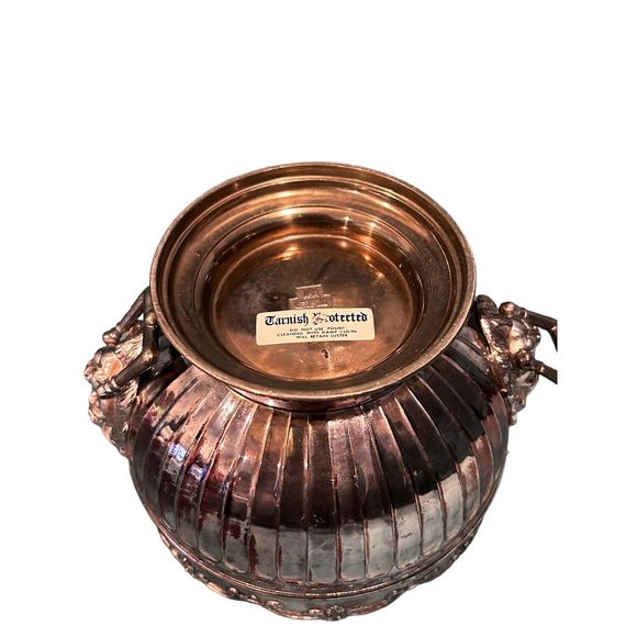 Vintage SILVER PLATED MONTEITH BOWL LION'S HEAD Japane Made - Picture 6 of 6